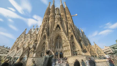 Gaze Up at the Nativity Facade